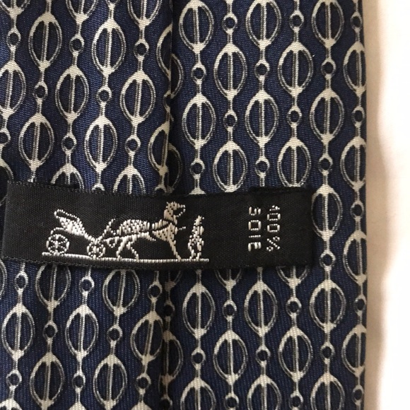 Hermes blue tie - Picture 3 of 4